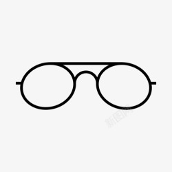 椭圆形眼镜椭圆形眼镜眼镜时尚图标高清图片