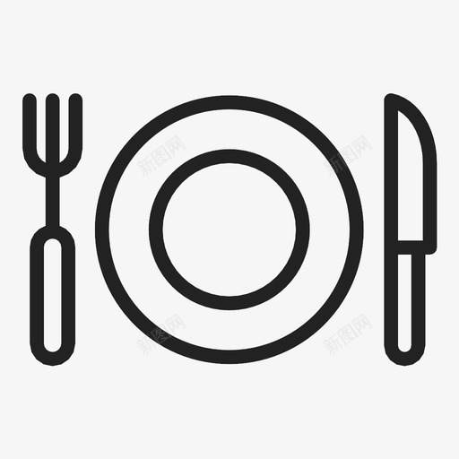 餐具食物叉子图标svg_新图网 https://ixintu.com 刀 叉子 食物 餐具 餐厅