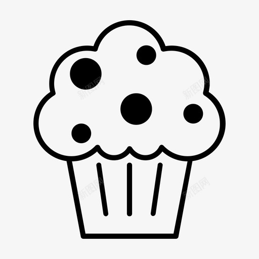 纸杯蛋糕蛋糕杯子蛋糕图标svg_新图网 https://ixintu.com 杯子蛋糕 甜甜圈 糖 纸杯蛋糕 蛋糕 食物