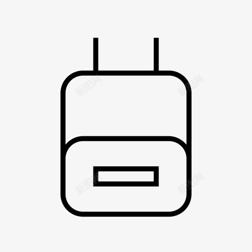 usb接口充电iphone图标svg_新图网 https://ixintu.com iphone usb接口 充电 插头 插座 电源