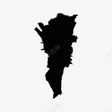 马尼拉城市地图菲律宾图标图标
