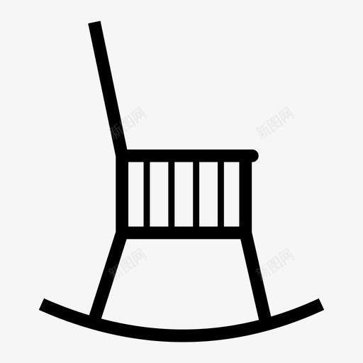 摇椅家具座椅图标svg_新图网 https://ixintu.com 家具 座椅 摇椅