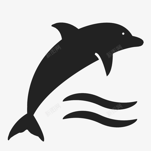 海豚快动物群图标svg_新图网 https://ixintu.com 动物群 快 海洋 海豚