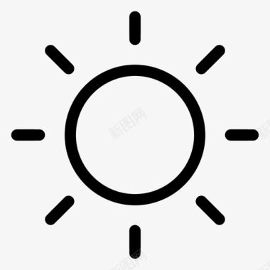 太阳天气天气预报图标图标