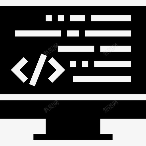 开发代码编码图标svg_新图网 https://ixintu.com 代码 开发 开发人员 编码 编辑 网页设计开发符号