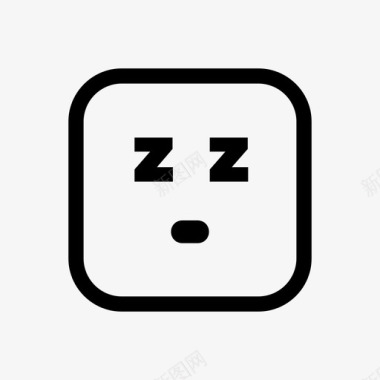 睡眠表情符号脸图标图标