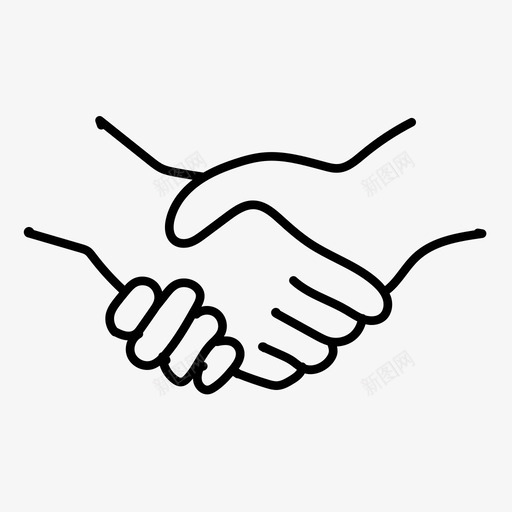 握手合作交易图标svg_新图网 https://ixintu.com 交易 合作 合作伙伴 手绘 握手