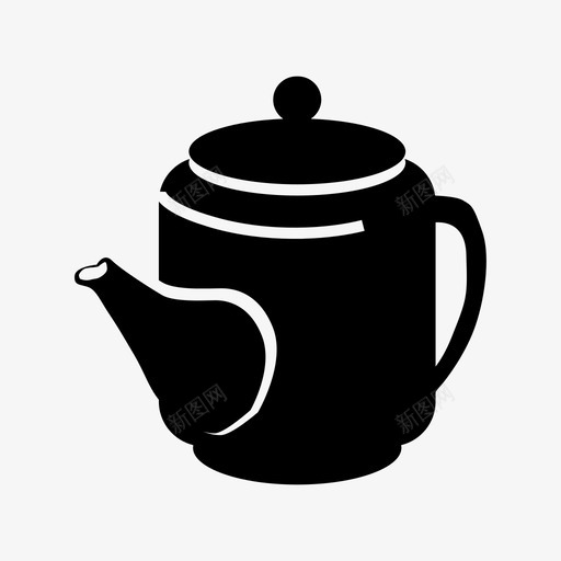 茶壶粘土绿色图标svg_新图网 https://ixintu.com 健康2 水壶 粘土 绿色 茶壶