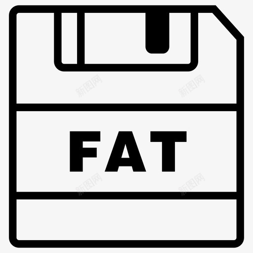 保存fat文件fat扩展名图标svg_新图网 https://ixintu.com fat扩展名 保存fat 保存图标 文件