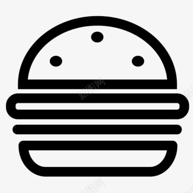 奶酪汉堡快餐餐图标图标
