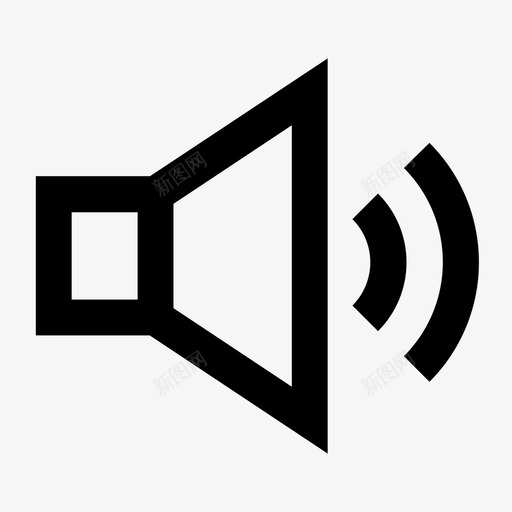 扬声器高音频声音图标svg_新图网 https://ixintu.com 基本用户界面 声音 扬声器高 音量 音频