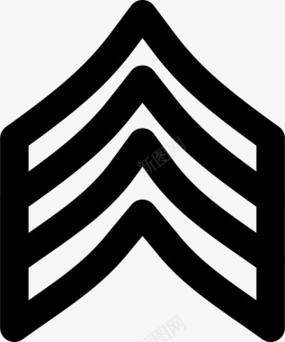 军士陆军徽章图标图标