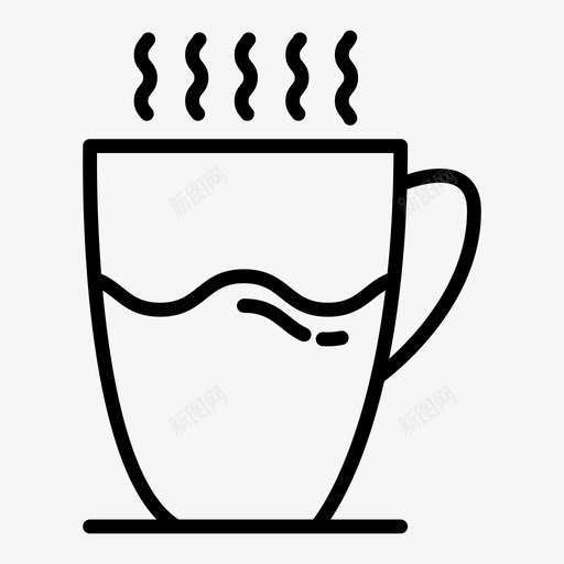 一杯咖啡喝热图标svg_新图网 https://ixintu.com 一杯咖啡 冬天 喝 热 蒸
