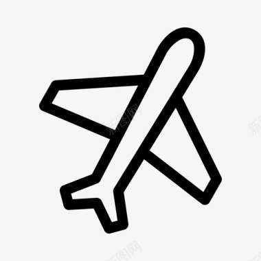 飞机客机旅行图标图标