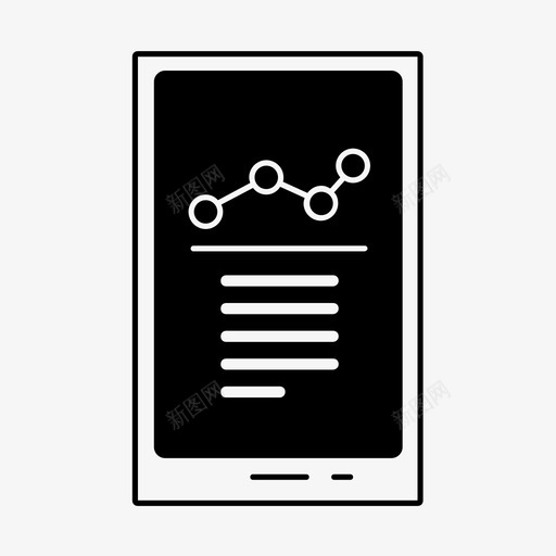 移动分析评论线图图标svg_新图网 https://ixintu.com 移动分析 线图 统计 节点 评论 金融分析图表