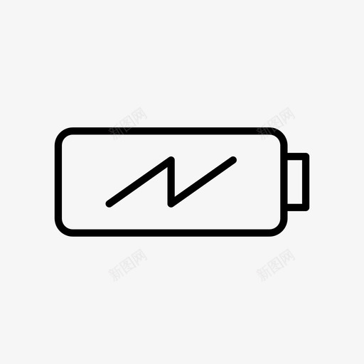 电池充电能量功率图标svg_新图网 https://ixintu.com 功率 电池充电 能量