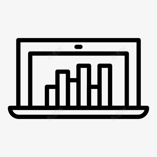报告银行金融笔记本电脑图标svg_新图网 https://ixintu.com 会议 报告 笔记本电脑 统计 银行金融