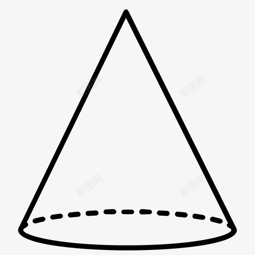 圆锥体三维几何图标svg_新图网 https://ixintu.com 三维 几何 几何形状 圆锥体 多面体 形状
