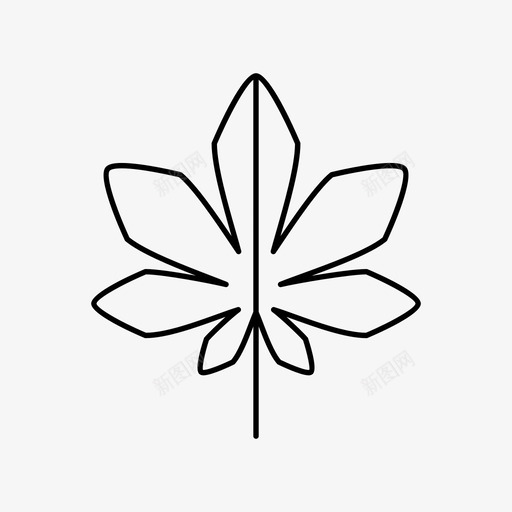 数字植物学叶图标svg_新图网 https://ixintu.com 叶 叶的类型 形状 数字 树 植物学