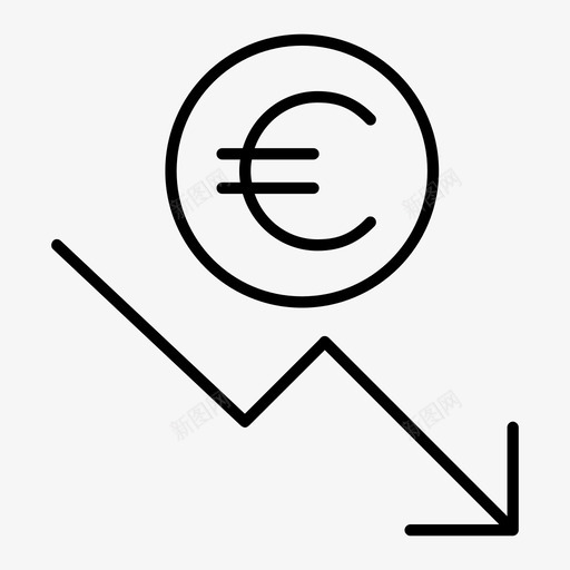 减少欧元欧元货币图标svg_新图网 https://ixintu.com 业务 减少 支付 欧元 欧元符号 欧元货币 货币