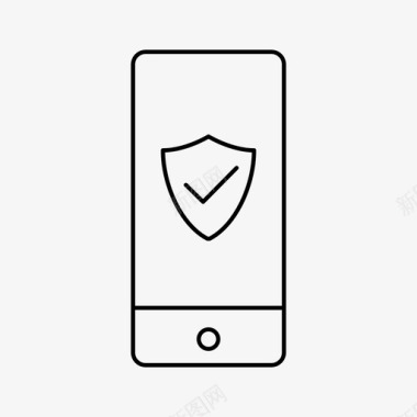 iphone盾设备保护图标图标