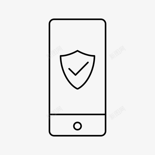 iphone盾设备保护图标svg_新图网 https://ixintu.com iphone盾 保护 屏幕 设备