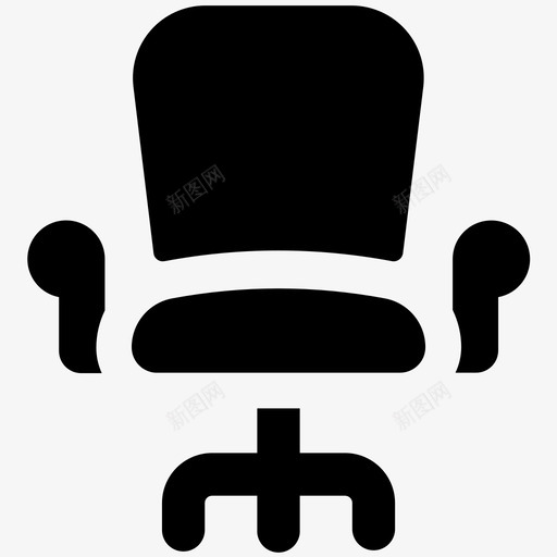 椅子电脑椅办公椅图标svg_新图网 https://ixintu.com 办公椅 商务实心卷8 椅子 电脑椅 转椅