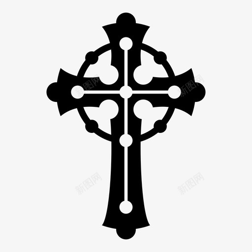 十字架凯尔特十字架基督教图标svg_新图网 https://ixintu.com 凯尔特十字架 十字架 基督教 宗教