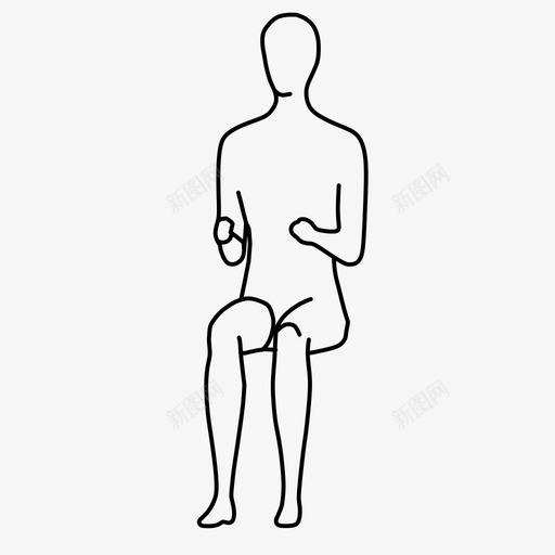 坐着性格绘画图标svg_新图网 https://ixintu.com 人 人物 坐着 性格 绘画