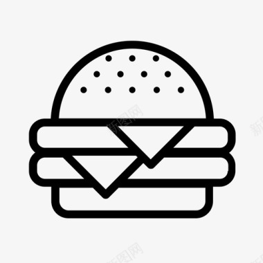 双层芝士汉堡汉堡图标图标