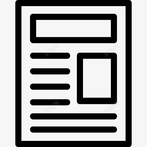 模板文章版面图标svg_新图网 https://ixintu.com 搜索引擎优化和营销 文章 杂志版面 模板 版面 线框