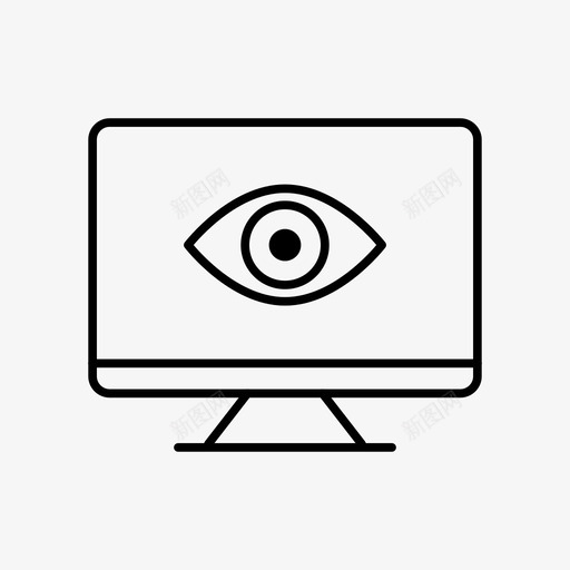 桌面视图摄像头设备图标svg_新图网 https://ixintu.com 屏幕 摄像头 桌面视图 设备