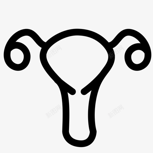 子宫女性妇科图标svg_新图网 https://ixintu.com 内脏 内脏科学 女性 妇科 子宫 生殖