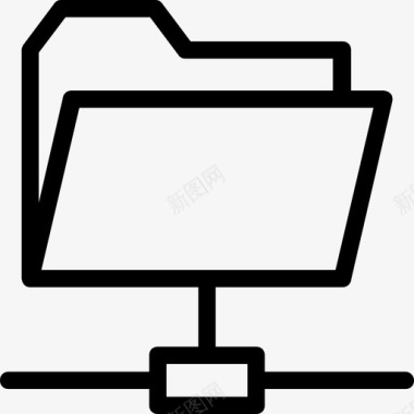 文件夹共享连接的文件夹服务器文件夹图标图标