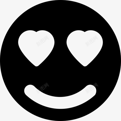 在爱表情符号快乐图标svg_新图网 https://ixintu.com 在爱 快乐 快乐脸 笑脸 网络和用户界面图标 表情符号