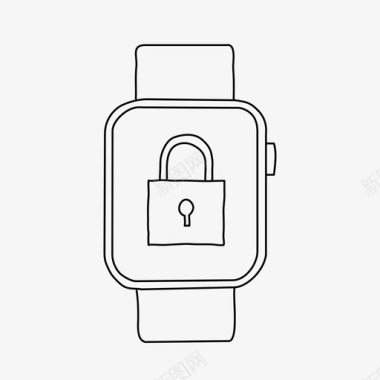 苹果手表锁苹果手表设备图标图标