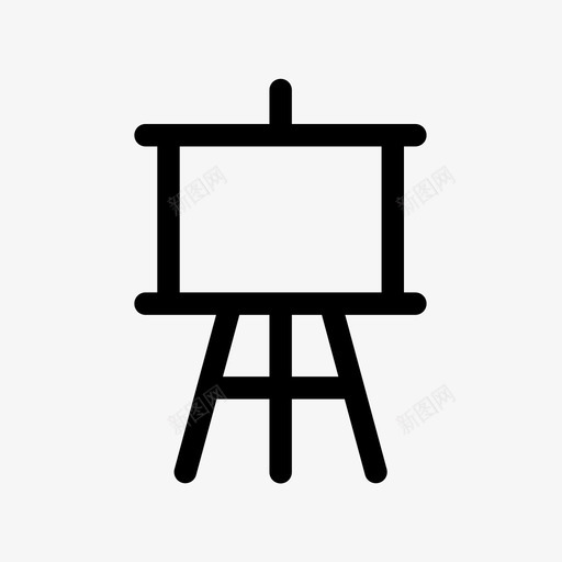 画架艺术品木板图标svg_新图网 https://ixintu.com 木板 画布 画架 绘画 艺术品