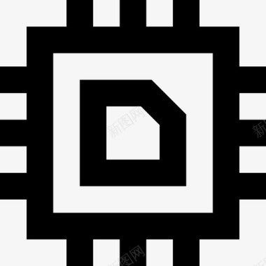 处理器芯片计算机芯片内存芯片图标图标