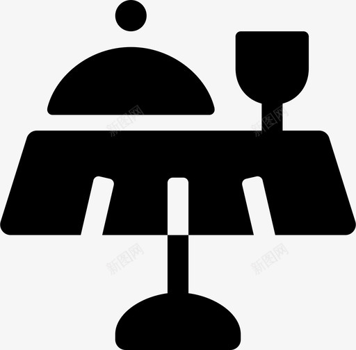 服务台食品玻璃图标svg_新图网 https://ixintu.com 家具 服务台 玻璃 葡萄酒 食品 餐厅 餐食