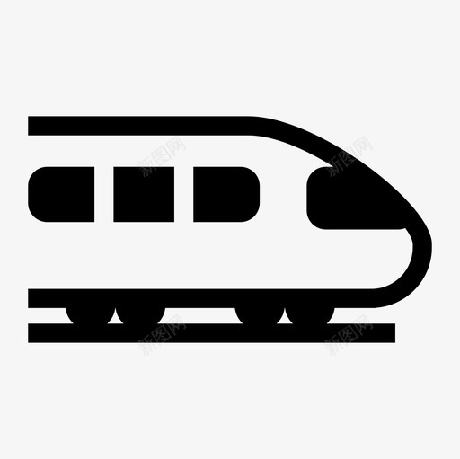 火车地铁铁路图标svg_新图网 https://ixintu.com 交通 地铁 火车 运输填充图标集 铁路