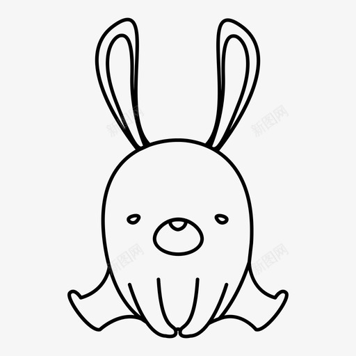 兔子动物图标svg_新图网 https://ixintu.com 兔子 动物