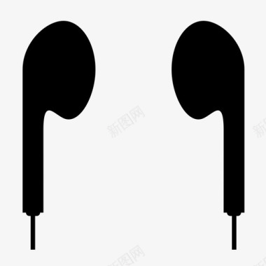 耳塞耳机头图标图标