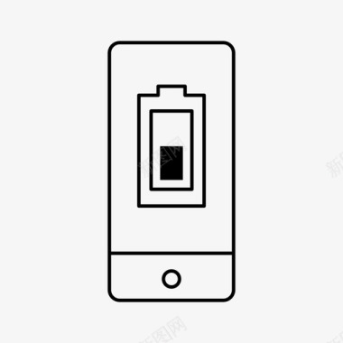 iphone电池充电设备图标图标