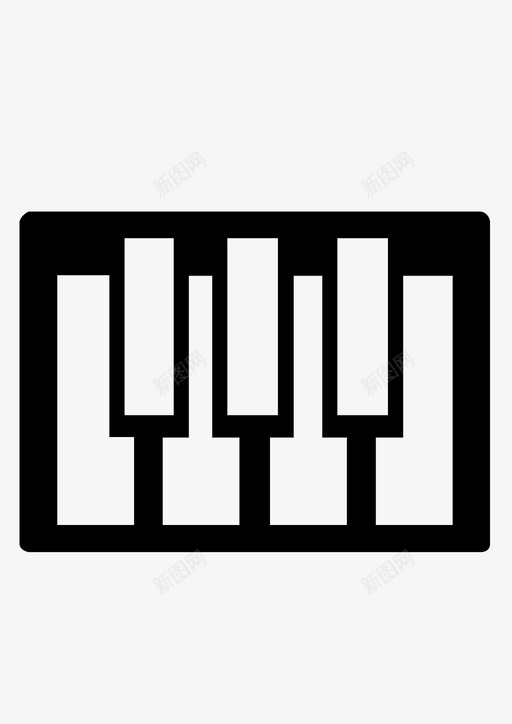 钢琴乐器图标svg_新图网 https://ixintu.com 乐器 钢琴