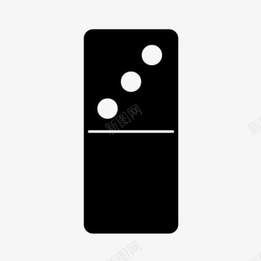 多米诺骨牌黑色游戏图标图标