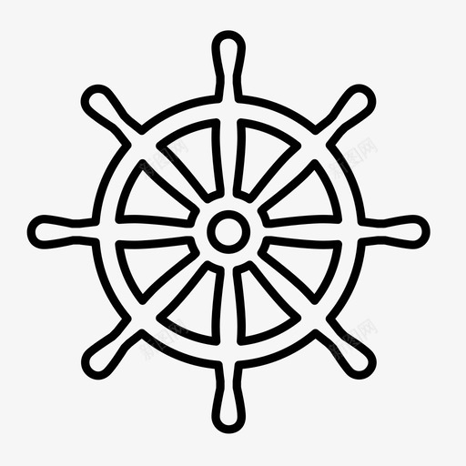 舵手船轮图标svg_新图网 https://ixintu.com 航行 舵 舵手 船 轮