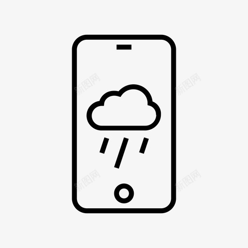 天气云毛毛雨图标svg_新图网 https://ixintu.com iphone 云 天气 毛毛雨 雨
