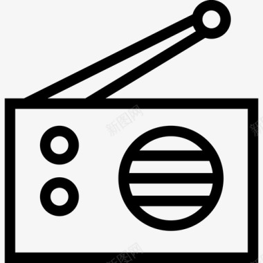 收音机设备电子图标图标