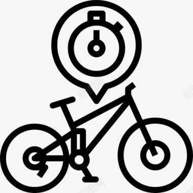免费自行车时间骑自行车山地自行车图标图标