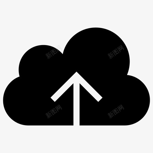 云上传云计算数据图标svg_新图网 https://ixintu.com ios网络用户界面 云上传 云计算 存储 数据